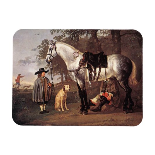 Pferd in einer Landschaft Aelbert Cuyp Magnet (Horizontal)