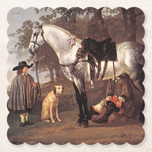 Pferd in einer Landschaft Aelbert Cuyp Untersetzer (Vorderseite)