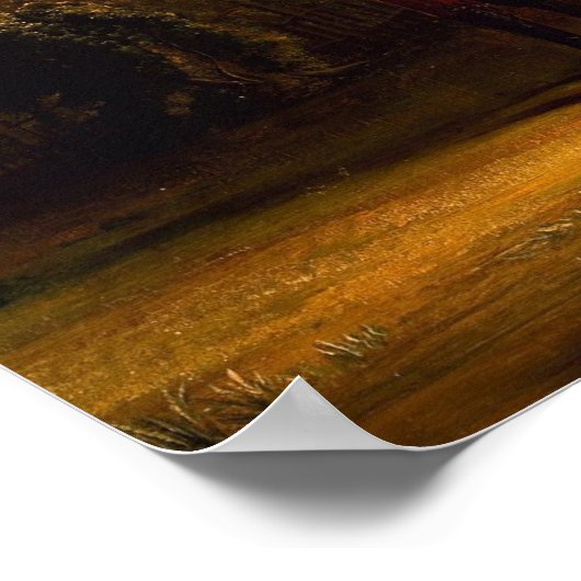 Pferd in einer Landschaft Poster (Ecke)