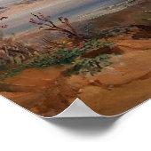 Pferd in einer Landschaft Vintage Kunst Poster (Ecke)