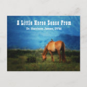 Pferd in einer tierärztlichen Erinnerung P Postkarte (Vorderseite)
