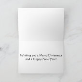 Pferd in einer Weihnachtsmannmütze Feiertagskarte (Innenseite)