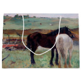 Pferd in einer Wiese, Edgar Degas große Geschenkta Geschenktüte (Vorderseite)