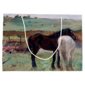 Pferd in einer Wiese, Edgar Degas große Geschenkta Geschenktüte (Rückseite)