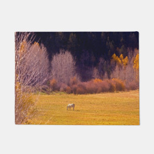 Pferd in Fall I Fußmatte