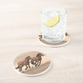 Pferd in Fall II Getränkeuntersetzer (Seite)