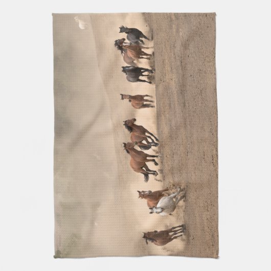 Pferd in Fall II Küchentuch (Vertikal)