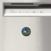Pferd in Farben ~ Tasten Magnet (In Situ (Geschirrspüler))