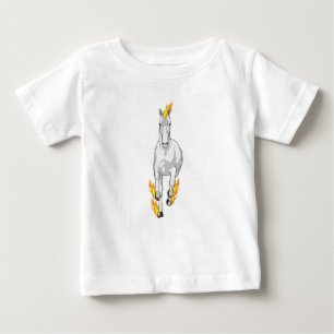 Pferd in Flammen Baby T-shirt
