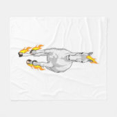 Pferd in Flammen Fleecedecke (Vorderseite (Horizontal))
