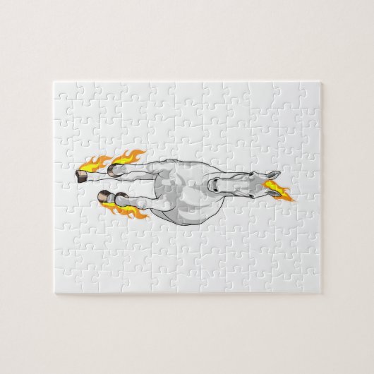 Pferd in Flammen Puzzle (Horizontal)