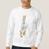 Pferd in Flammen Sweatshirt (Vorderseite)