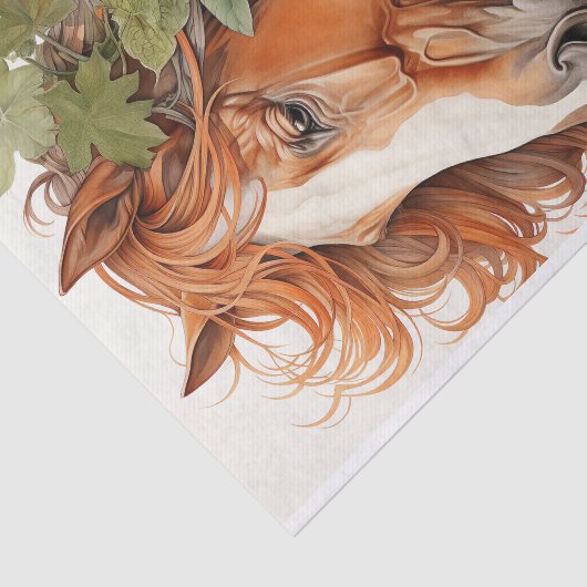 Pferd in Foliage 2 Decoupage Paper Seidenpapier (Ausschnitt)