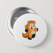 Pferd in Kostüm Button (Vorne & Hinten)