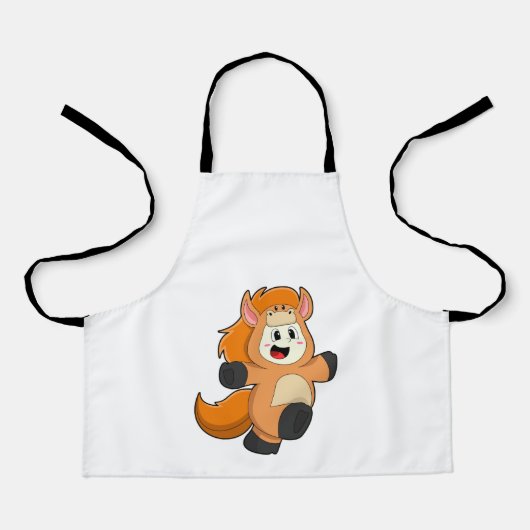 Pferd in Kostüm Schürze (Vorderseite)