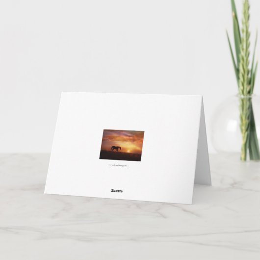 Pferd in Light Equine Sympathy Card Karte (Rückseite)