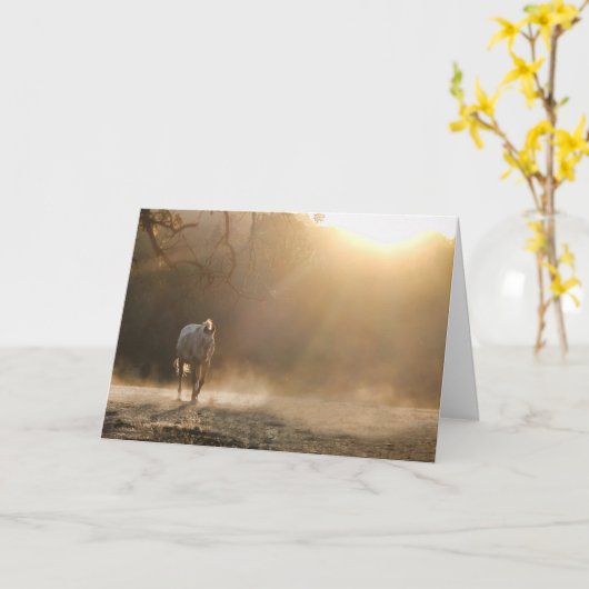 Pferd in Light Equine Sympathy Card Karte (Gelbe Blume)