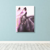 Pferd in Lilac Leinwanddruck (Insitu (Holzboden))