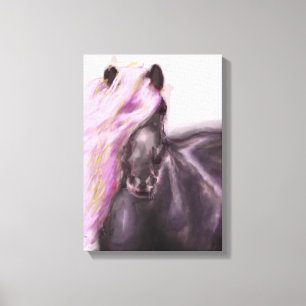 Pferd in Lilac Leinwanddruck