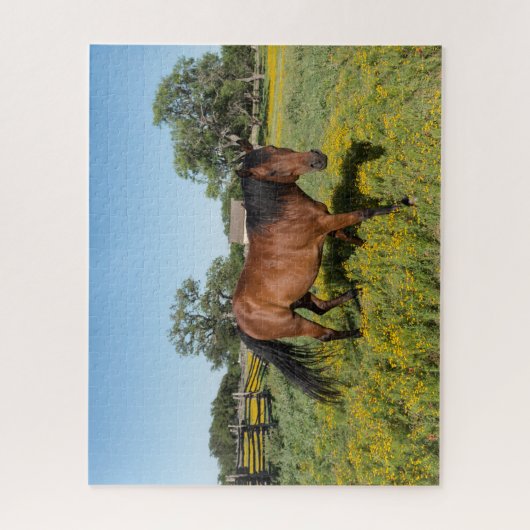 Pferd in Medow Puzzle (Vertikal)