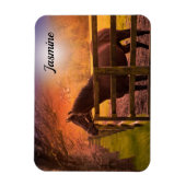 Pferd in Paddock Personalisiert Magnet (Vertikal)
