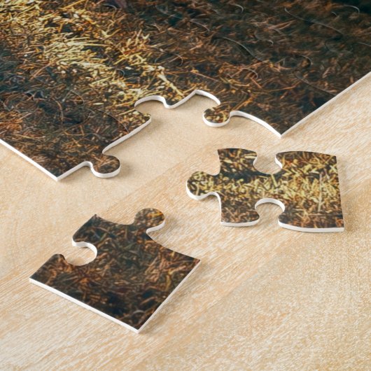 Pferd in Paddock und Pferdefreund, tierische Liebe Puzzle (Seite)