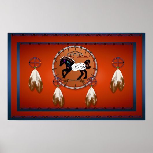 Pferd in Pfeilen Posters Poster (Vorne)