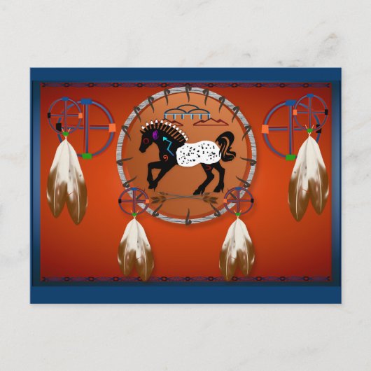 Pferd in Pfeilen Postkarte (Vorderseite)