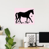 Pferd in Silhouette Poster (Heimbüro)