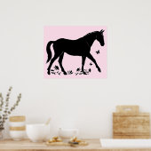 Pferd in Silhouette Poster (Küche)