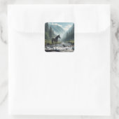 Pferd in Stream Sticker (Tasche)