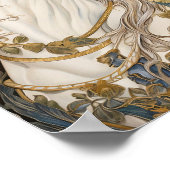 Pferd in Wiesenmalerei Poster (Ecke)