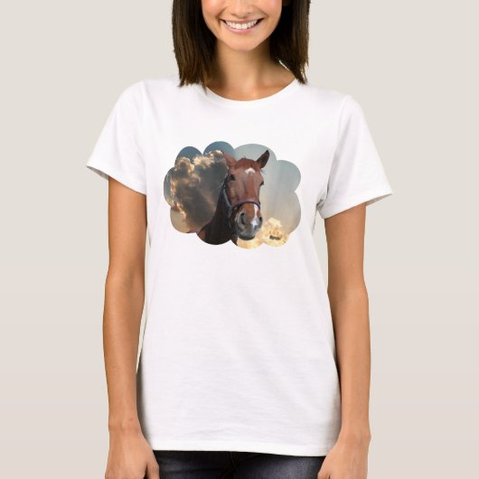 Pferd in Wolke 03 T-Shirt (Vorderseite)