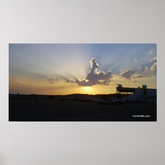 Pferd in Wolken, Carolcells.com Poster (Vorne)