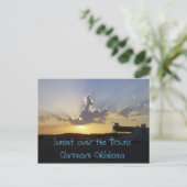 Pferd in Wolken, Sonnenuntergang über den DownsCla Postkarte (Stehend Vorderseite)