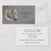 Pferd innerhalb des Hufeisenlogos Visitenkarte (Vorne/Hinten)