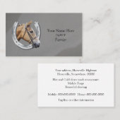 Pferd innerhalb des Hufeisenlogos Visitenkarte (Vorne/Hinten)