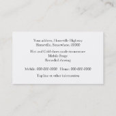 Pferd innerhalb des Hufeisenlogos Visitenkarte (Rückseite)