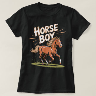 Pferd Jungen Kinder Pferde Bekleidung Jugend Kids T-Shirt