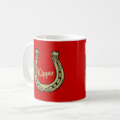 Pferd Karen u. Kipper-Tasse Kaffeetasse (Vorderseite Links)