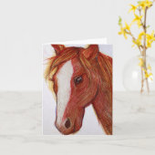 Pferd Karte (Gelbe Blume)