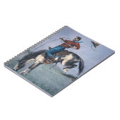 Pferd-Kerl (farbiger Stich) Notizblock (Linke Seite)