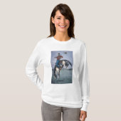 Pferd-Kerl (farbiger Stich) T-Shirt (Vorne ganz)
