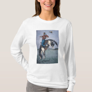 Pferd-Kerl (farbiger Stich) T-Shirt