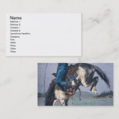 Pferd-Kerl (farbiger Stich) Visitenkarte (Vorne/Hinten)