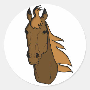 Pferd Kopf horse head Runder Aufkleber