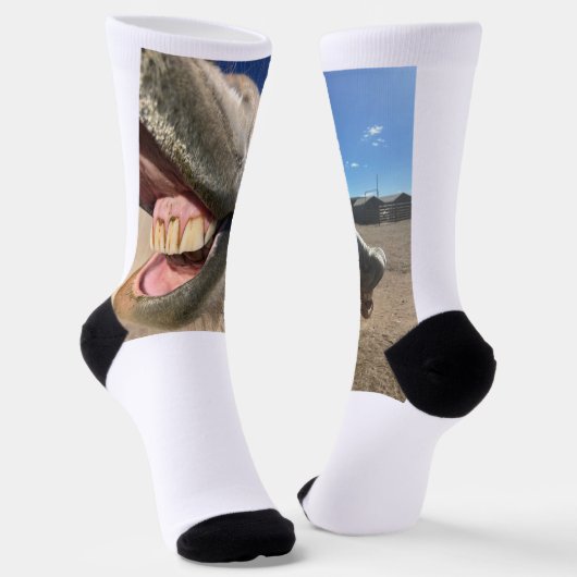 Pferd Lächelt Socken (Gewinkelt)