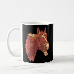 Pferd lacht Zähne Gesicht Pferd Silhouette Reiten Kaffeetasse