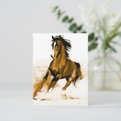 Pferd Laufen Postkarte (Stehend Vorderseite)