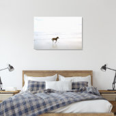Pferd läuft am Strand Leinwanddruck (Insitu (Schlafzimmer))